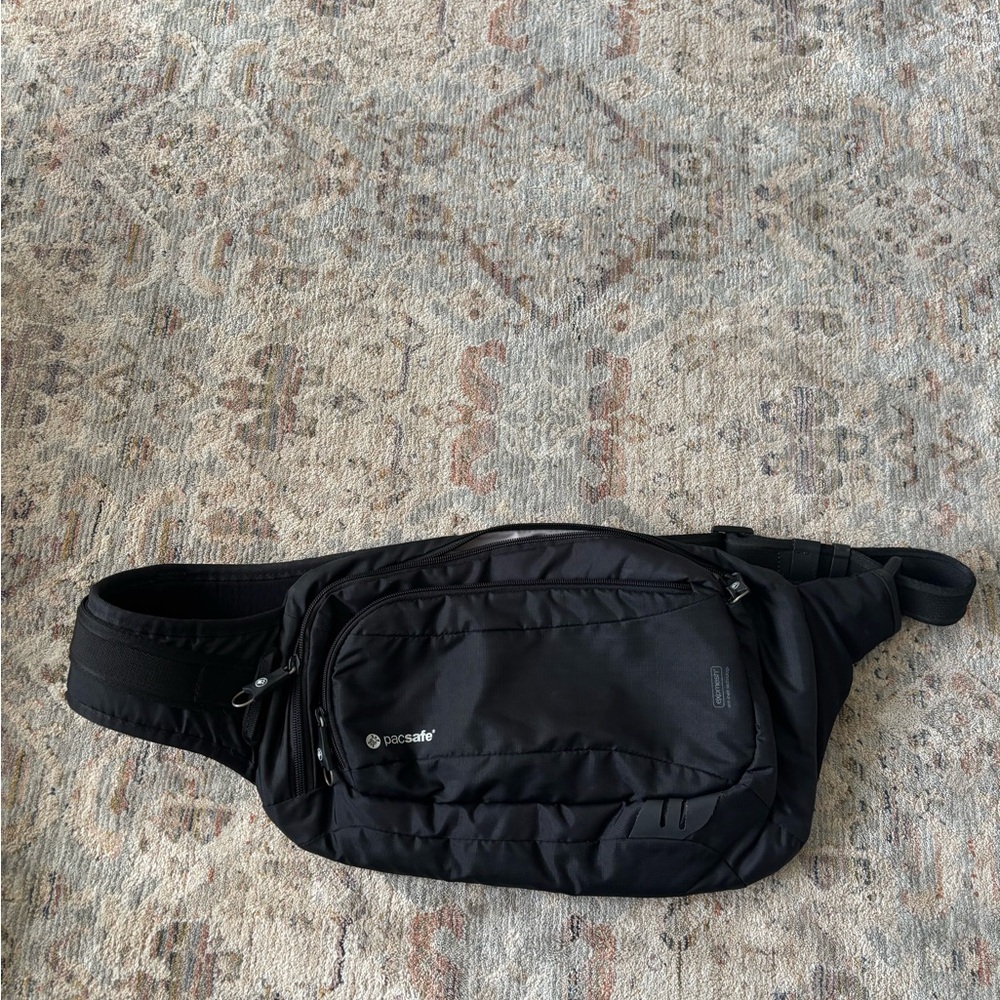 Pacsafe Black Belt Bag with Adjustable Strap